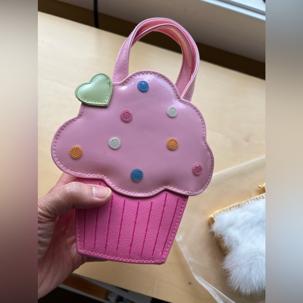 Cute Gymboree pInk Cupcake girls handbag purse like new